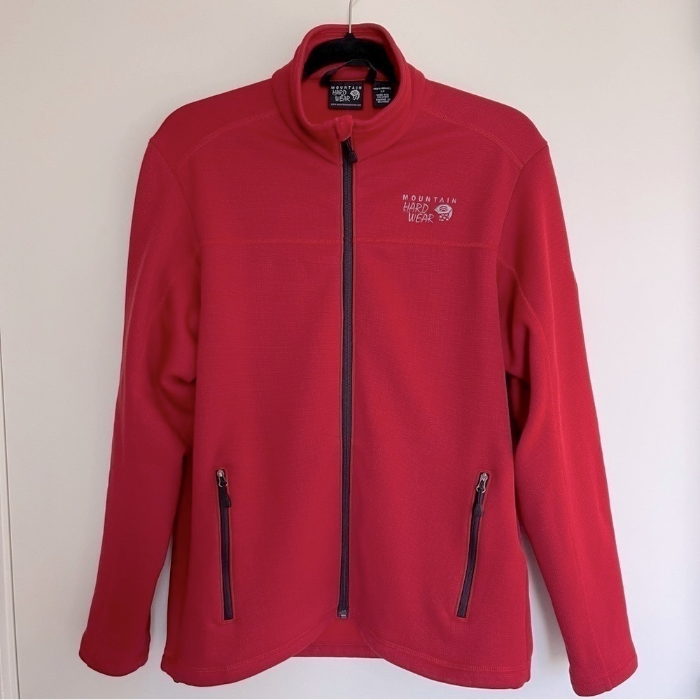 Mountain Hardwear Polartec Power Stretch Fleece Full-Zip Jacket Red Size Small